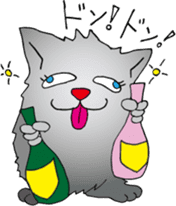 Drunk CAT sticker #1853663