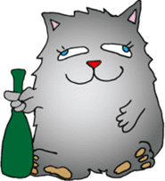 Drunk CAT sticker #1853697