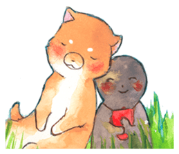 Sticker of the friendly dog sticker #1854102