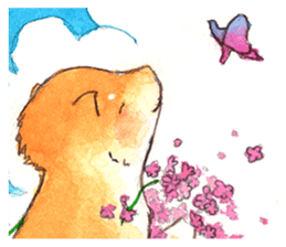 Sticker of the friendly dog sticker #1854105