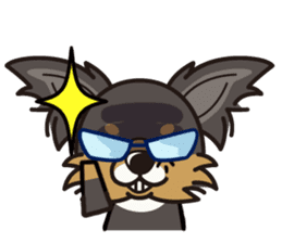 iinu - Long Coat Chihuahua sticker #1855313