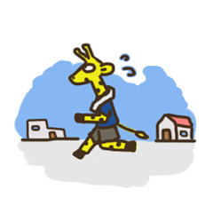 Giraffe Marathon Runner