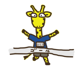 Giraffe Marathon Runner sticker #1857024