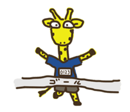 Giraffe Marathon Runner sticker #1857024