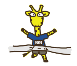 Giraffe Marathon Runner sticker #1857024