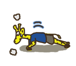 Giraffe Marathon Runner sticker #1857043