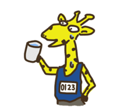 Giraffe Marathon Runner sticker #1857044