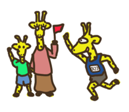 Giraffe Marathon Runner sticker #1857054