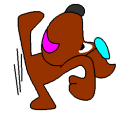 Dog with glasses sticker #1857782