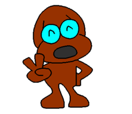 Dog with glasses sticker #1857786