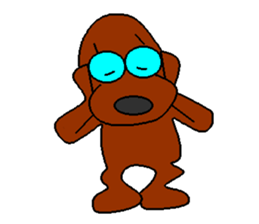 Dog with glasses sticker #1857791