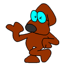 Dog with glasses sticker #1857792