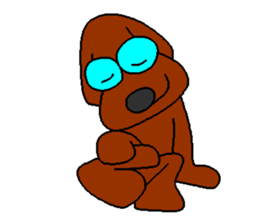 Dog with glasses sticker #1857795