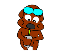 Dog with glasses sticker #1857799