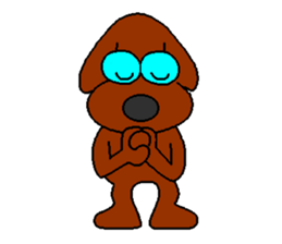 Dog with glasses sticker #1857800