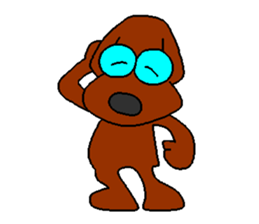 Dog with glasses sticker #1857801