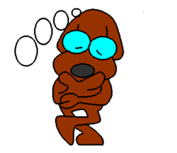 Dog with glasses sticker #1857802