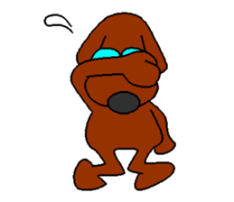 Dog with glasses sticker #1857803