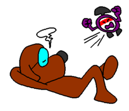 Dog with glasses sticker #1857807