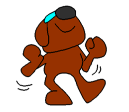 Dog with glasses sticker #1857808