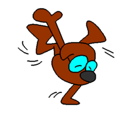 Dog with glasses sticker #1857809