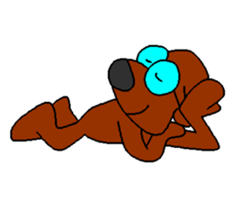 Dog with glasses sticker #1857811