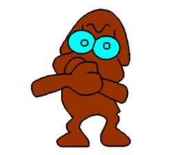 Dog with glasses sticker #1857813