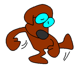 Dog with glasses sticker #1857814