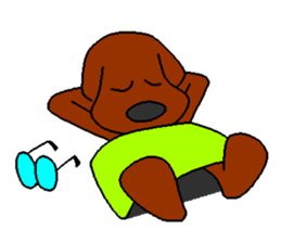 Dog with glasses sticker #1857815