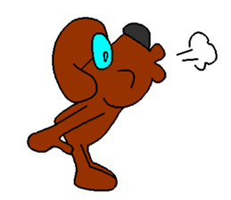 Dog with glasses sticker #1857816