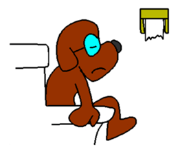 Dog with glasses sticker #1857820