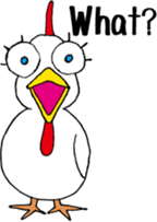 Big Eyes Chicken Sticker sticker #1858301