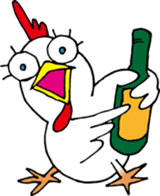 Big Eyes Chicken Sticker sticker #1858305
