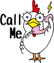Big Eyes Chicken Sticker sticker #1858307