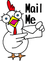 Big Eyes Chicken Sticker sticker #1858308