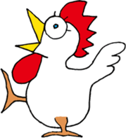 Big Eyes Chicken Sticker sticker #1858309