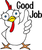 Big Eyes Chicken Sticker sticker #1858311