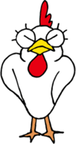 Big Eyes Chicken Sticker sticker #1858317