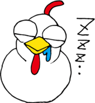 Big Eyes Chicken Sticker sticker #1858322