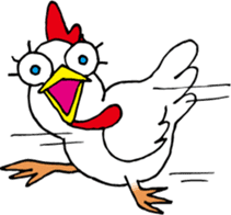 Big Eyes Chicken Sticker sticker #1858326