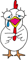 Big Eyes Chicken Sticker sticker #1858333