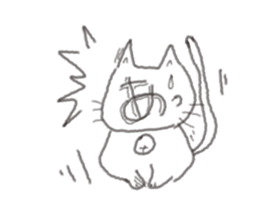 Cat cute expression sticker #1858559