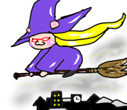 Witch kid pinkie sticker #1859691