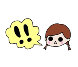 The balloon of the girl sticker #1859918