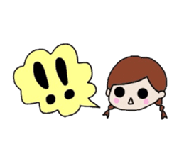 The balloon of the girl sticker #1859918