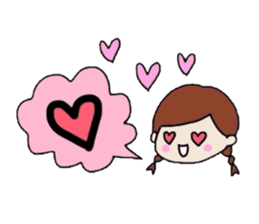 The balloon of the girl sticker #1859920