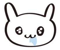 A white rabbit sticker #1860551