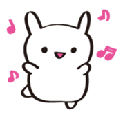 A white rabbit sticker #1860568