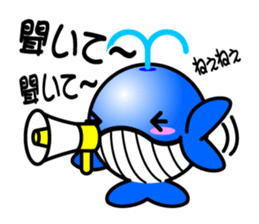 Round whale and a round dolphin 2 sticker #1860861