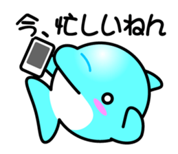 Round whale and a round dolphin 2 sticker #1860873